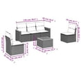 thumbnail image 2 of vidaXL 6 Piece Garden Sofa Set with Cushions Beige Poly Rattan, 2 of 5