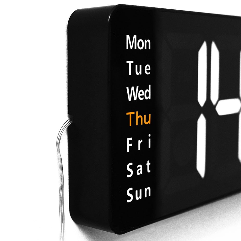 Big Digital Wall Alarm Clock with Calendar Temperature Display Decoration
