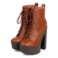 thumbnail image 5 of New Women Breckelles Jamie-11 Leatherette Lace Up Lug Sole Platform Combat Boot, 5 of 5