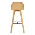 thumbnail image 4 of MOE'S Home NAPOLI Tabouret de Bar en Cuir Noir, 4 of 6