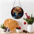 thumbnail image 5 of Adorno colgante para ventana Árbol de la Vida | Atrapasueños prismático | Disco redondo de acrílico para decoración de porches, hogar y jardín | Colgante decorativo de 15 cm con cadena y gancho, 5 of 5