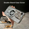 thumbnail image 2 of Weseecase Double Stand Case Cover for iPhone, Weseecase Transparent Electroplated Four Corners Shockproof Magnetic Case, for iPhone 16/15/14/13 Pro Max Series, 2 of 4