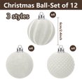 thumbnail image 4 of 12 Pcs Velvet Christmas Balls Bulk Flocked Christmas Tree Ball Ornaments Plastic Balls Xmas Decorative Hanging Ornaments Christmas Tree Decoration (2.36Inch), 4 of 7
