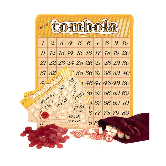 El juego de bingo Tombola Extguds Vintage Italian Russian Lotto