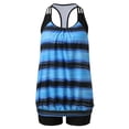 thumbnail image 2 of Gibobby Conjunto de traje de baño de bikini Trajes de baño Tankini de dos piezas T Back Blouson Swim Tops con pantalones cortos para niños Trajes de baño(Azul,XL), 2 of 5