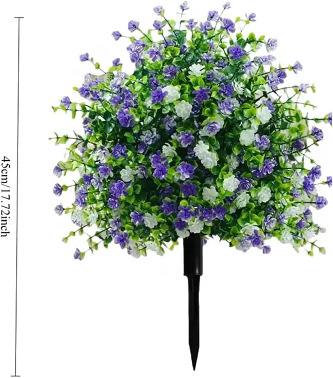 Artificial Potted Trees with Ground Stakes, Camellia Shrubs Faux, Realistic Artificial Flowers for Garden Patio Pathway Yard Lawn (6pcs)