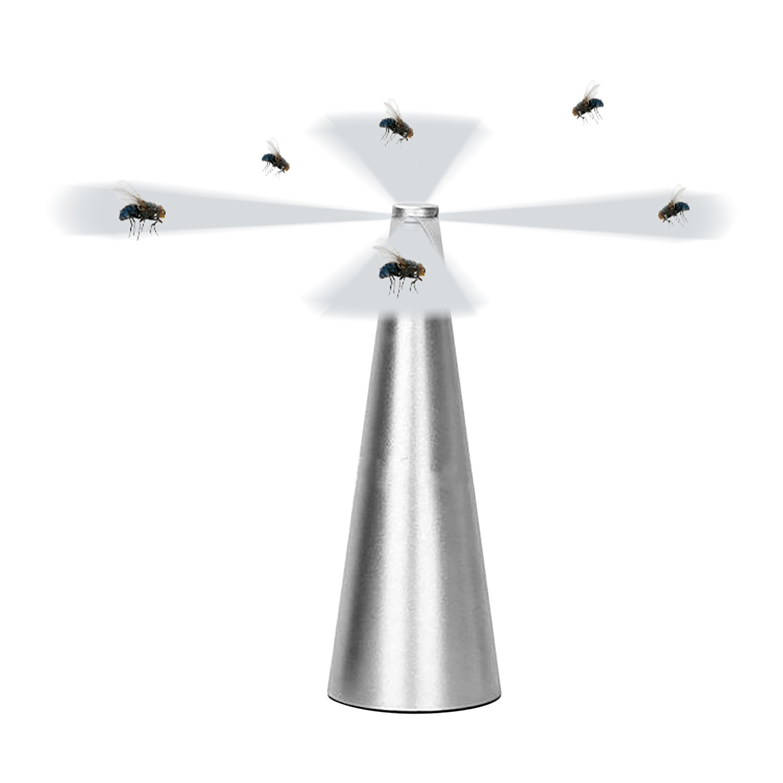 Automatic Fly Catcher Fan - Multi-Functional, Super Quiet, Outdoor & Indoor Use - Lightweight, Odor-Free, Safe for Picnics, Kitchens & Patios - 3 Blades, Battery-Powered (Batteries Not Included)