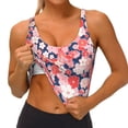 thumbnail image 4 of Naloa Japanese Cherry Blossoms Sports Bras for Women, High Support Bra with Removable Pads, Comfortable - Medium, 4 of 9