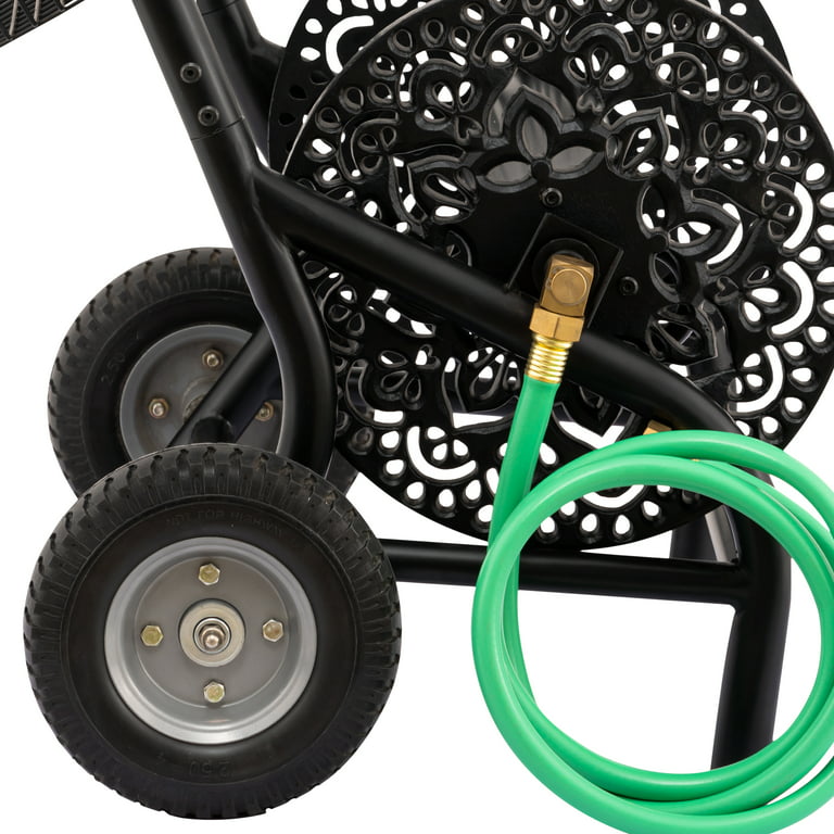 Ashman Garden Hose Reel Cart - 4 Wheels Portable Garden Hose Reel