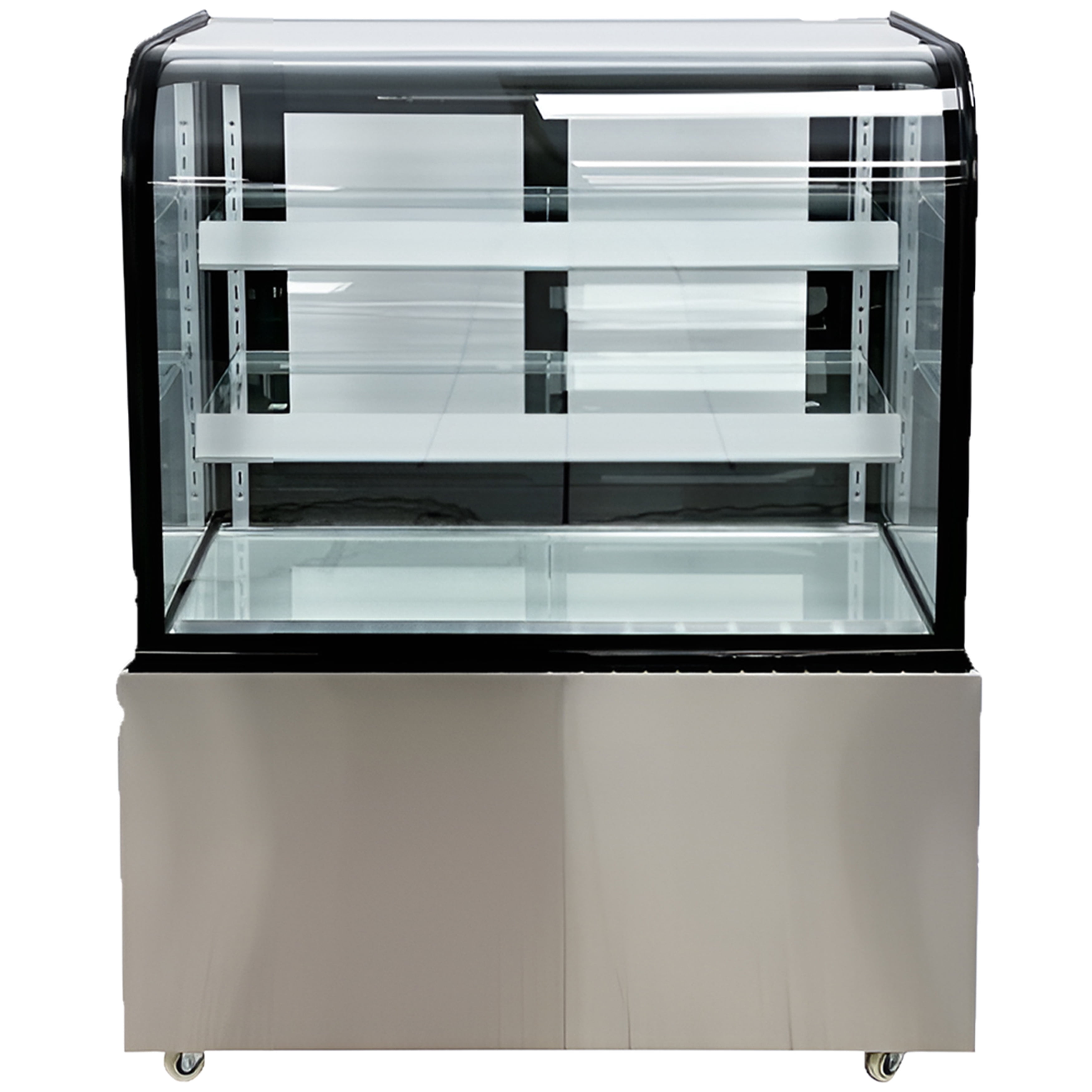NSF 36" Curved Glass Bakery Display Refrigerator – 10.4 Cu. Ft. Commercial Cake Showcase with LED Lighting