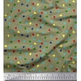 thumbnail image 1 of Soimoi Moss Georgette Fabric Dot & Triangle Geometric Print Fabric by Yard 42 Inch Wide, 1 of 3
