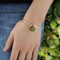 thumbnail image 2 of Jaguar in Gold Circle Novelty Silver Plated Metal Cuff Bangle Bracelet, 2 of 3