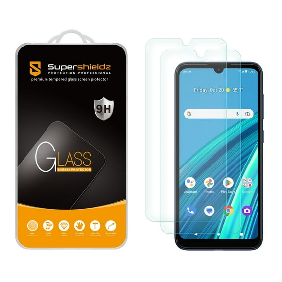 (2 Pack) Supershieldz Designed for Cricket Debut S2 / AT&T Calypso 4 Tempered Glass Screen Protector, Anti Scratch, Bubble Free