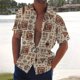 thumbnail image 2 of Men's Summer New Loose Print Short Sleeve Shirt Cardigan Beach Shirt L, 2 of 5