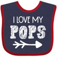 thumbnail image 3 of Inktastic I Love My Pops with Arrow Boys or Girls Baby Bib, 3 of 4