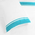 thumbnail image 4 of DNG Creations 4 Piece Two Tone Sheet Set 100% Egyptian Cotton, 800 Threads Count - 8 Inch Deep Pocket ( Solid White/Turquoise - Twin ), 4 of 4