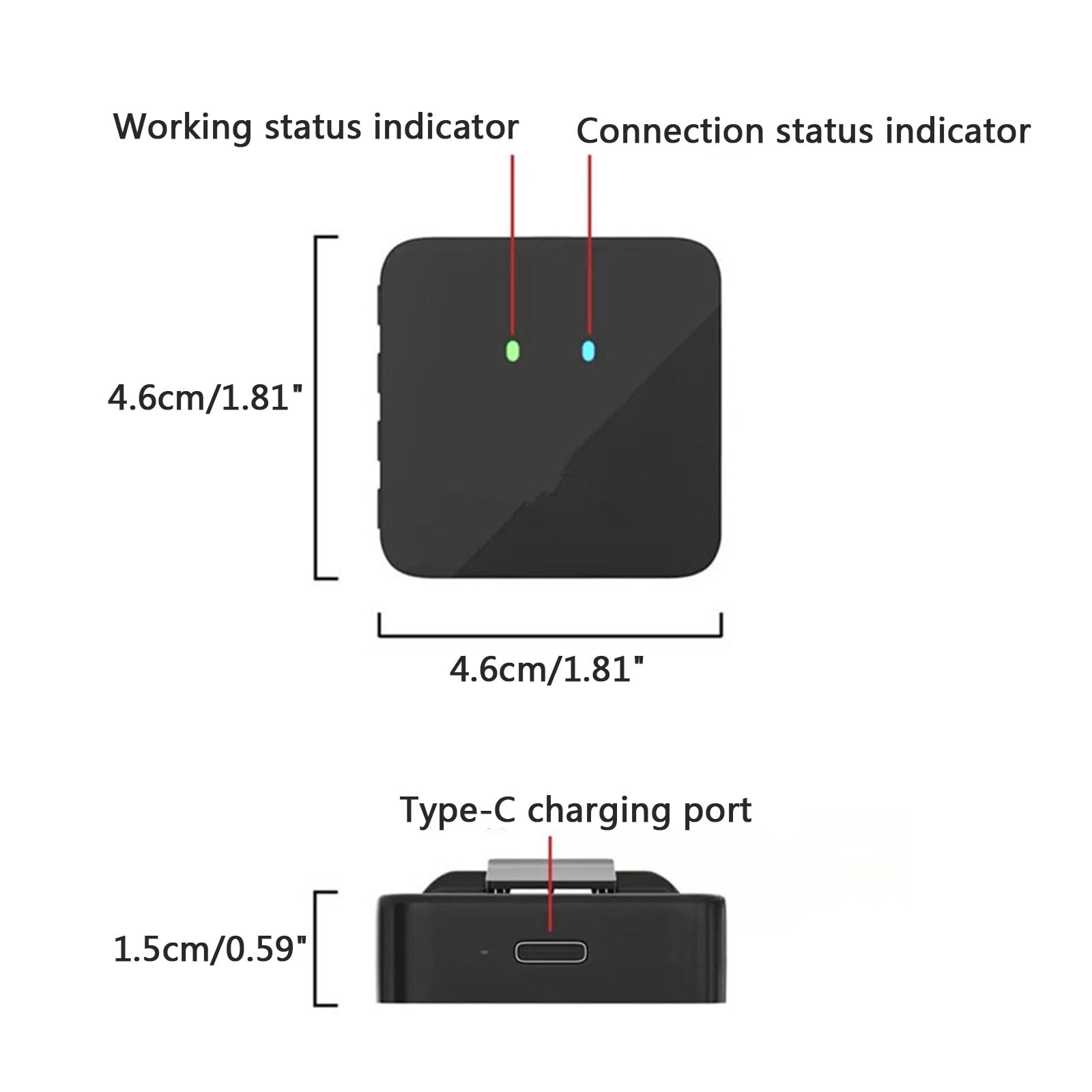 NEXAVKPR Type C USB Microphone Video Shooting Lavalier Microphone Noise Cancelling with One for Key Mute Function for Recording Lavalier Microphone Noise Reduction ENC Plug-and-play with One for Key