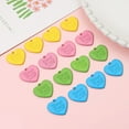 thumbnail image 4 of Pebbuoy 20Pcs Heart Charms Tags Colorful Love Acrylic Valentine Day Pendant Charm Keychains Necklace Earring Pendant DIY Jewelry Crafts Supplies, 4 of 7