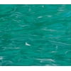OCEANSIDE STAINED/FUSING GLASS SHEETS - TEAL GREEN/WHITE WISPY FUSIBLE (Small 8" x 12")
