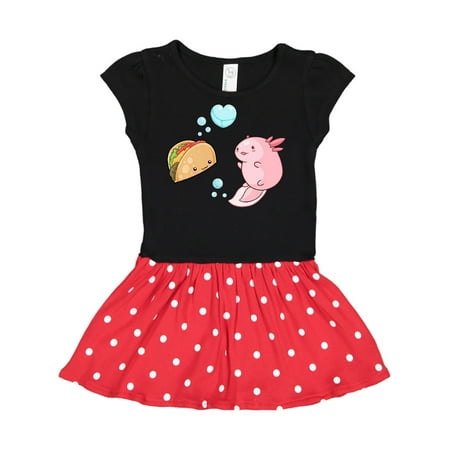

Inktastic An Axolotl Meets a Taco Gift Toddler Girl Dress