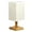 A, variant on LED Fabric Bedside Table Lamp, Square Solid Wood Table Lamp, Bedside Desk Lamp Nightstand Lamp with Flaxen Fabric Shade for Bedroom, Living Room, Kids Room, College Dorm, Coffee Table
