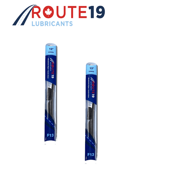 Kit de 13 Pouces Premium 4 Saisons Pare-Brise en Caoutchouc J Essuie-Tout-2 Pcs Multi-Ajustement