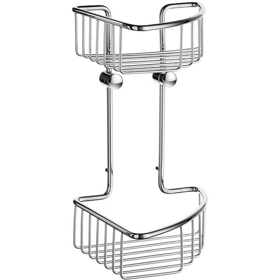 Smedbo SME, Polished Chrome DK1021 Soap Basket Corner 2 Level, 16.5 x 16.5 x 29.5 cm 16.5 x 16.5 x 29.5 cm Polished Chrome