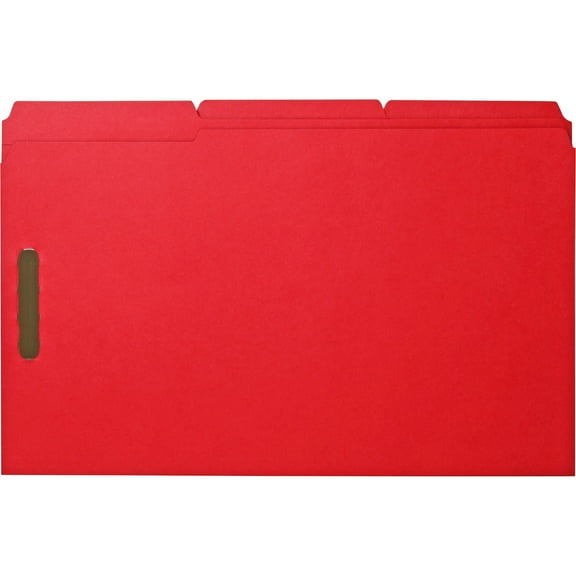 Business Source, BSN17221, Fastenener Folders, 50 / Box, Red