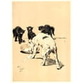thumbnail image 2 of Cecil Charles Windsor Aldin 11x14 Gold Ornate Wood Frame and Double Matted Museum Art Print Titled - A Dog Day Pl 03 (1902), 2 of 4
