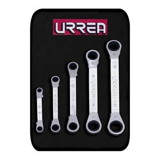 Juego 5 Llaves De Estrías De Matraca Planas Pulgadas Urrea 1190A