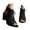 Black, variant on Women's Heel Sandals Peep Toe Slingback Dress Pump Lace up Cutout Casual Shoes Ankle Booties