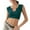 Green, variant on Dagugfen Crop Tops for Women Sleeveless U Neck Ribbed Knit Low Cut Comfy Workout Yoga Tops for Pilates