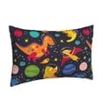 thumbnail image 2 of Bixox Dinosaurs in Space Printed Pillow Protector,Super Soft Ideal for Home,Guests,Rentals - 16"x24", 2 of 8