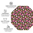 thumbnail image 3 of Rateoe Strawberry Drawing Drink Coasters Set of 4 Leather Coasters Spill Protection for Table Desk,Durable and Non Slip Leather Coaster ,4 Inches Drink Mats-Octagon, 3 of 6