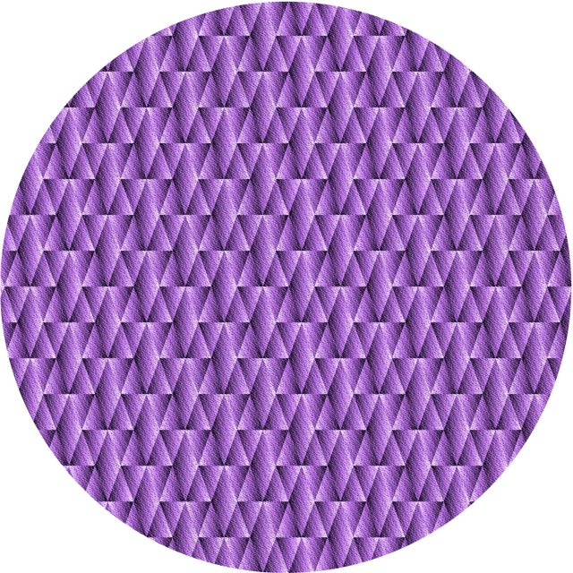Ahgly Tapis Rond Lavable en Machine Intérieur Transitionnel Heliotrope Violet, 3 Pieds Rond