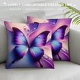 thumbnail image 3 of GOSMITH  Decorative Throw Pillow Cover Magical Purple Butterfly,Cushion Cover Case for Home Sofa Bedroom Living for Women Men, 3 of 5
