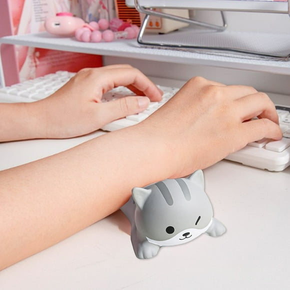 Wtgtog Mouse Wrist Repose Cute Design Mini Ergonomic Mouse Wrist Repose Wrist Pad Desk Wrist Pad Wrist Repose Soft Palm Suitable For Computer Learning Office Gray