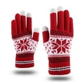 thumbnail image 5 of Skpblutn Glove Snowflake Printing , Creative And Able Mobile Phone With Screen , Thick And Adult Men'S And Women'S Knitted Warm Gloves Red One Size, 5 of 5