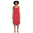 thumbnail image 2 of The Pioneer Woman Gathered Neck Knit Sleep Gown with Pockets, Women’s, Sizes S-3X, 2 of 7