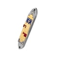 thumbnail image 2 of Holy Land Market Pewter Jerusalem Panorama or Walls of Old City with Blue and red Enamel Inserts - Mezuzah (Golden), 2 of 2