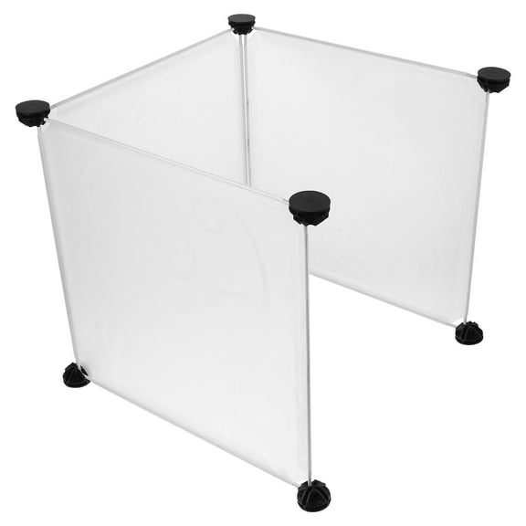 Milisten PP Plastic Cat Litter Box Guard White Stylish Easy to Clean for Home Use 3Pcs