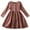 Brown, variant on Odeerbi Kids Girls Rib Knit Sweater Dress Fall Winter Long Sleeve Dress Spring New Round Neck Princess Dress Kids Clothes Brown