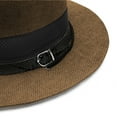 thumbnail image 5 of POIUYTR Panama Hat Sun Hats for Men Fedora Straw Beach Hat Classic Straw Boater Hat with Drawstring, 5 of 5