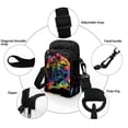 thumbnail image 5 of HELLHERO Butterfly Tie Dye Shoulder Bags for Men, Women Polyester Crossbody Sling Bag with with Zipper Closed, 5 of 7