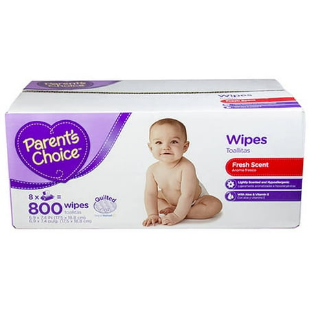 Parent's Choice Fresh Scent Quilted Baby Wipes, 800 sheets