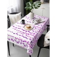thumbnail image 6 of Purple Table Cloth, Waterproof Tablecloth for Rectangle Tables, Polka Dots Watercolor Abstract Art Reusable Washable Fabric Table Cover for Restaurant Kitchen Dining Tables 54"x108", 6 of 9