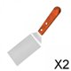 thumbnail image 1 of 2x Plana de Metal para Pescado, para Hamburguesas con Mango de Madera, para Pizza de Acero Inoxidable con Agarre Suave para 2 piezas, 1 of 8