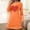 Orange, variant on Aobny Women Sexy Nightgown Valentine's Heart Short Sleep Shirt Long Sleeve Hot Pink Womens Winter Pajama Sets,S