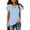 Light Blue, variant on Women’s Petal Sleeve Tops Fashion Crossover Strappy Loose T-Shirt Summer V-Neck Pullover Tee,Pink,XL