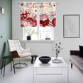 thumbnail image 3 of Pink Valentines Day Kitchen Curtains Window Panels, Love Heart Eucalyptus Botanical Retro Insulated Window Treatment Curtain, Grommet Curtains for Bedroom/Living Room/Bathroom, 2 Piece 27.5"Wx39"L, 3 of 8